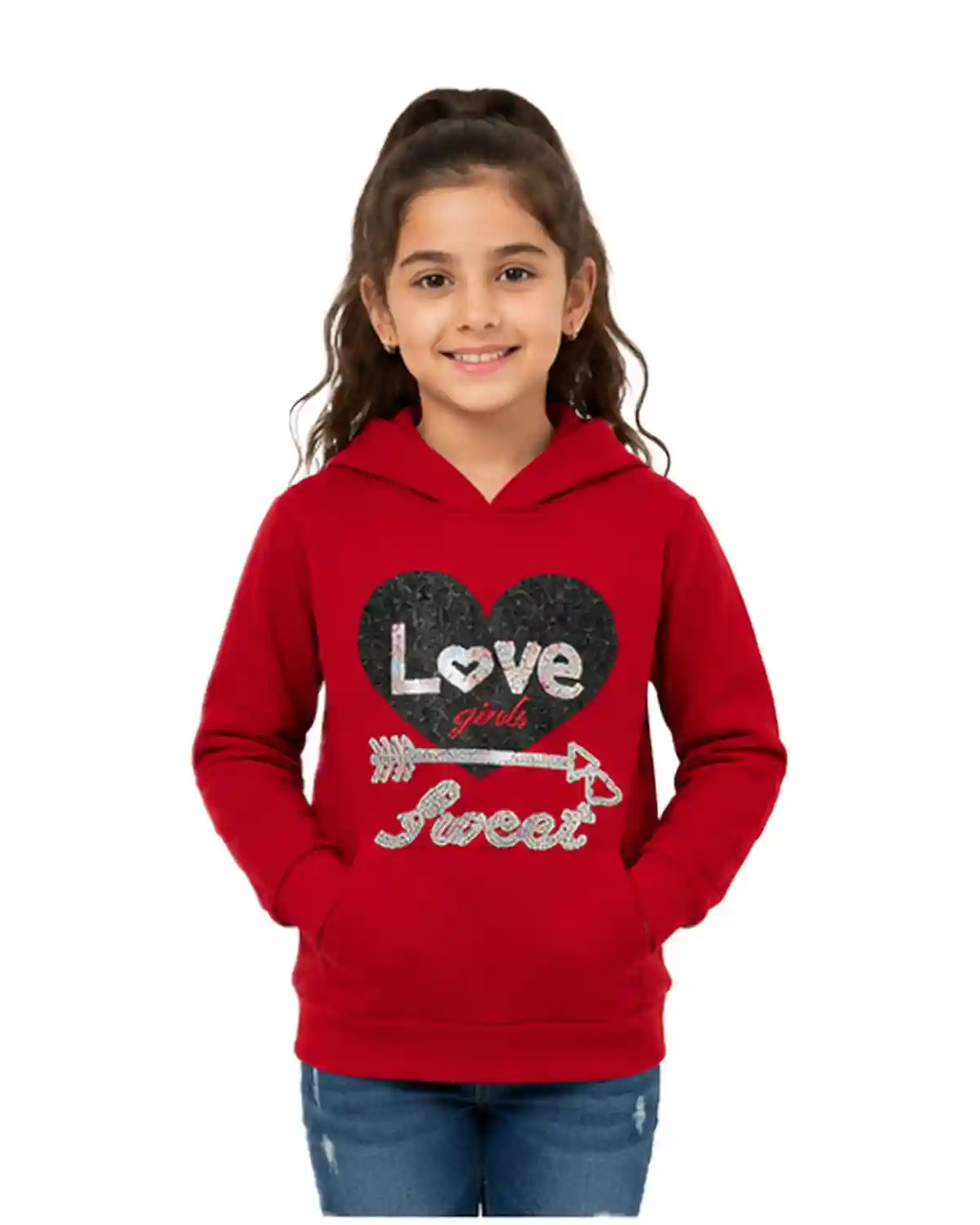 love-red-girls-hoodie-front